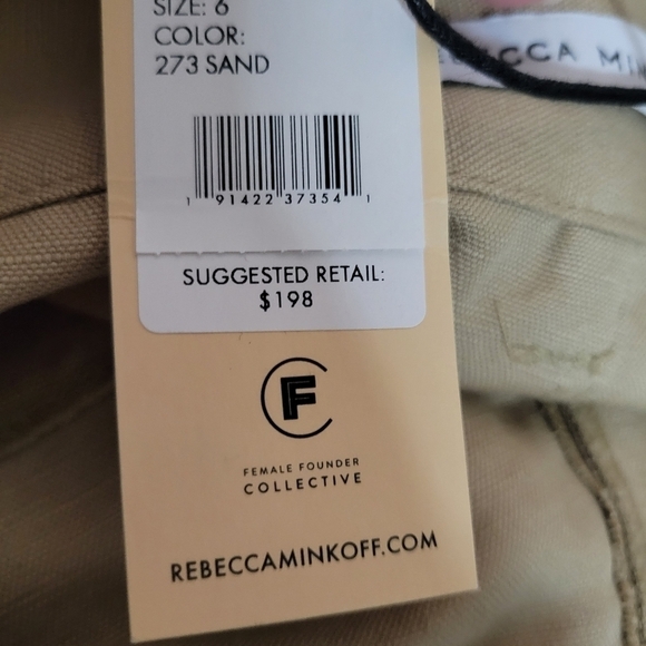 NWT Rebecca Minkoff Sandra pant high rise sand color size 6 - Picture 5 of 12